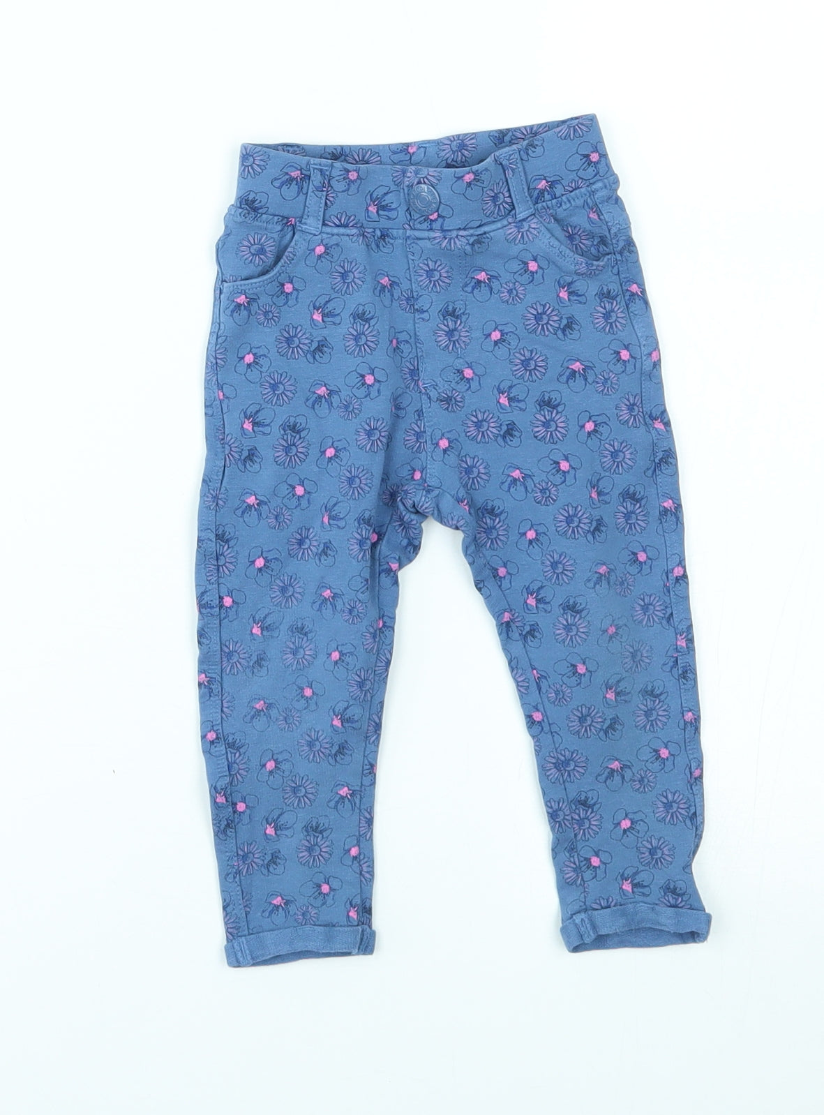 Cool club Baby Blue Flecked  Jogger Trousers Size 12 Months