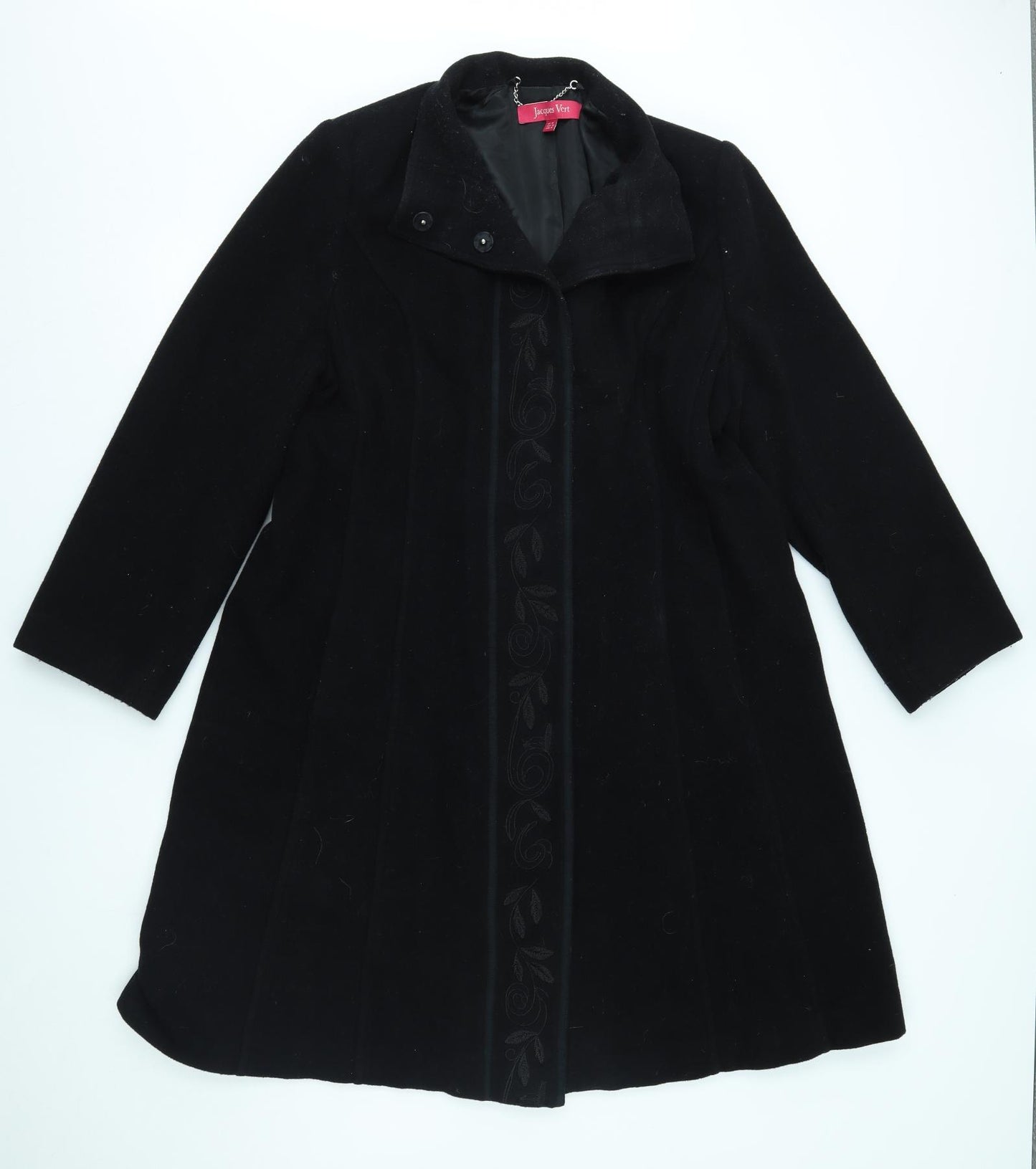 JacquesVert Womens Black   Pea Coat Waistcoat Size 18