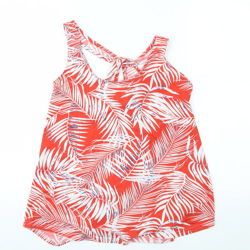 F&F Womens Red Floral  Basic Tank Size 12