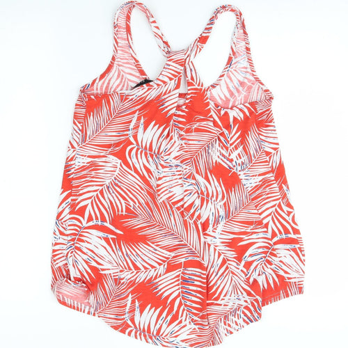 F&F Womens Red Floral  Basic Tank Size 12