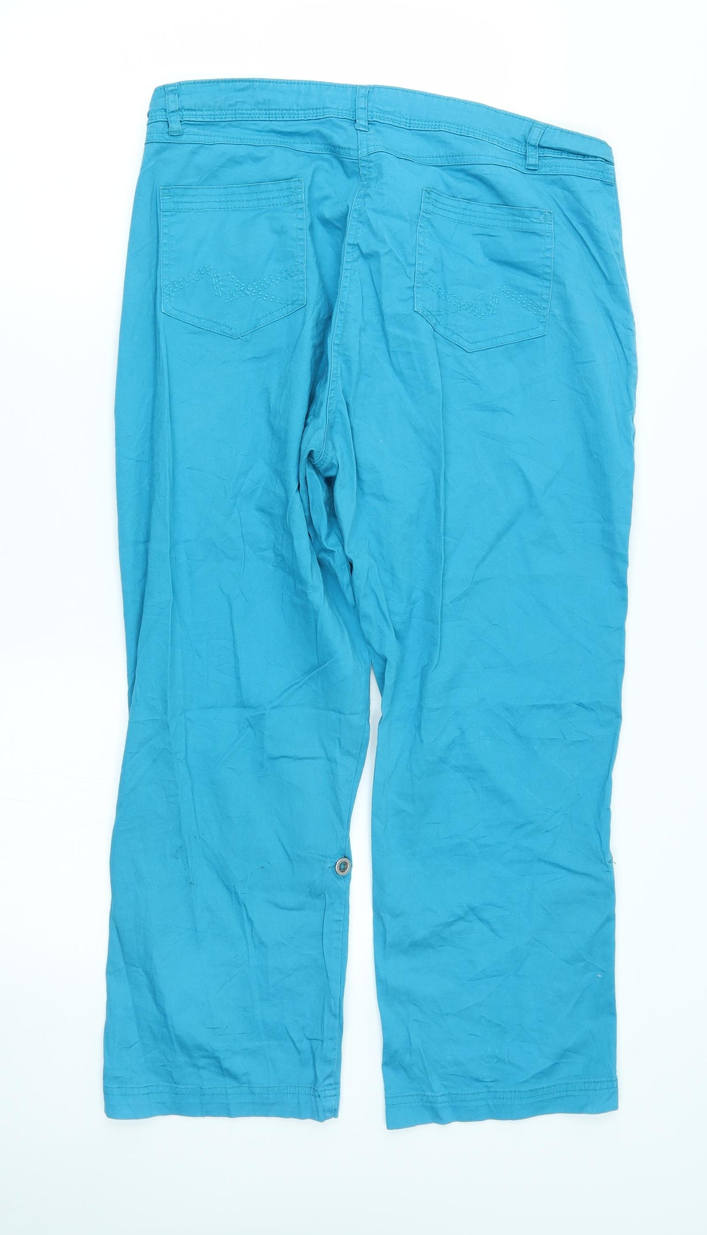 Mark adam Womens Blue   Trousers  Size 12 L20 in - cropped