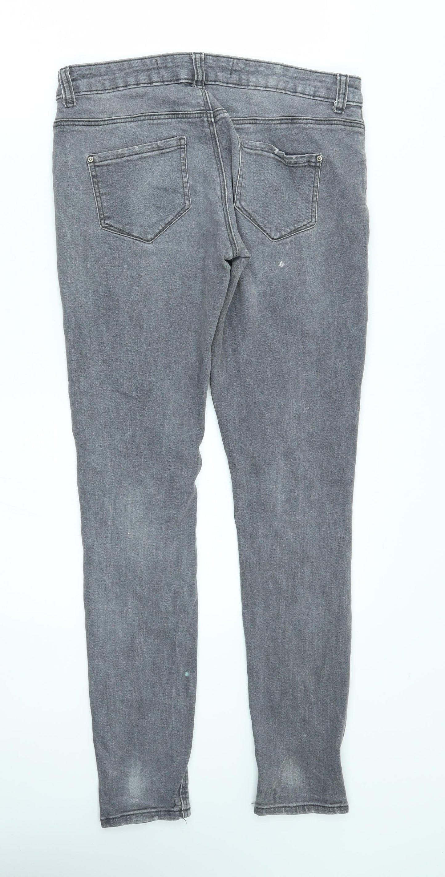 denim co Womens Grey   Straight Jeans Size 10 L28 in
