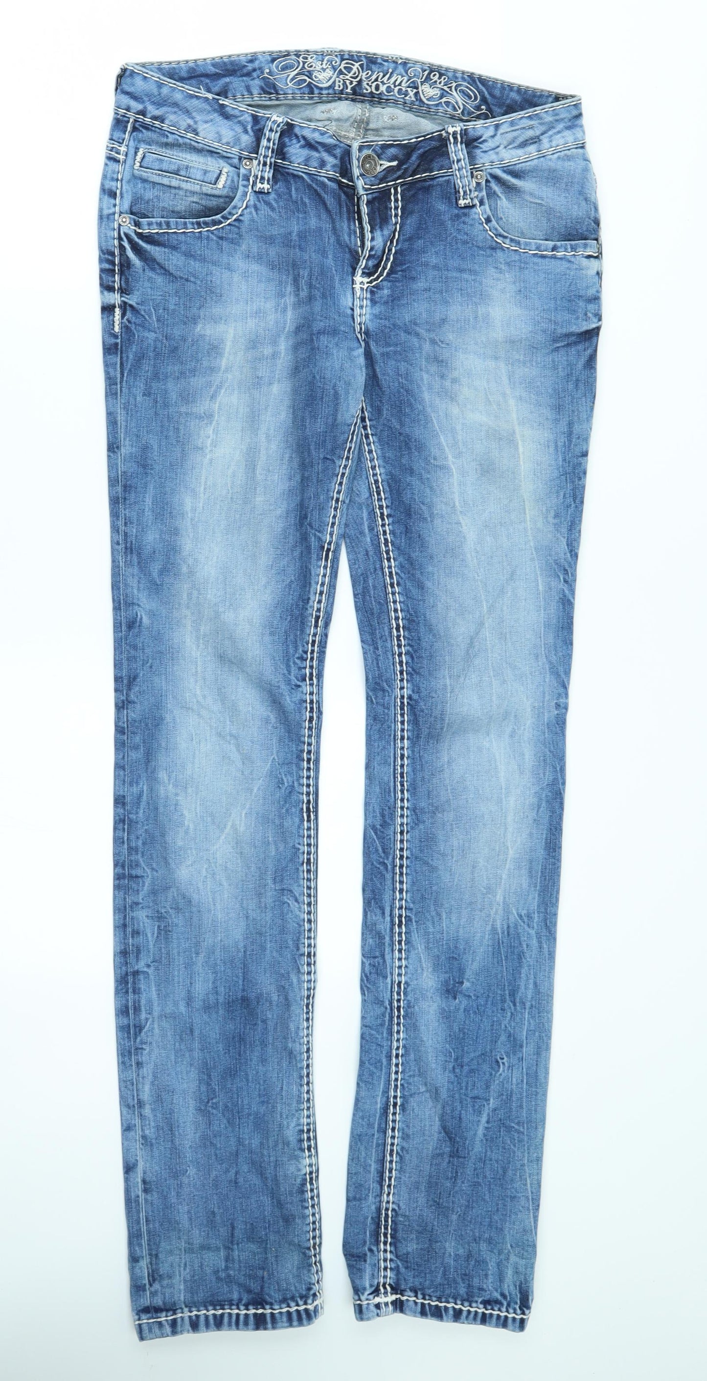 Soccx Mens Blue   Straight Jeans Size 29 L34 in