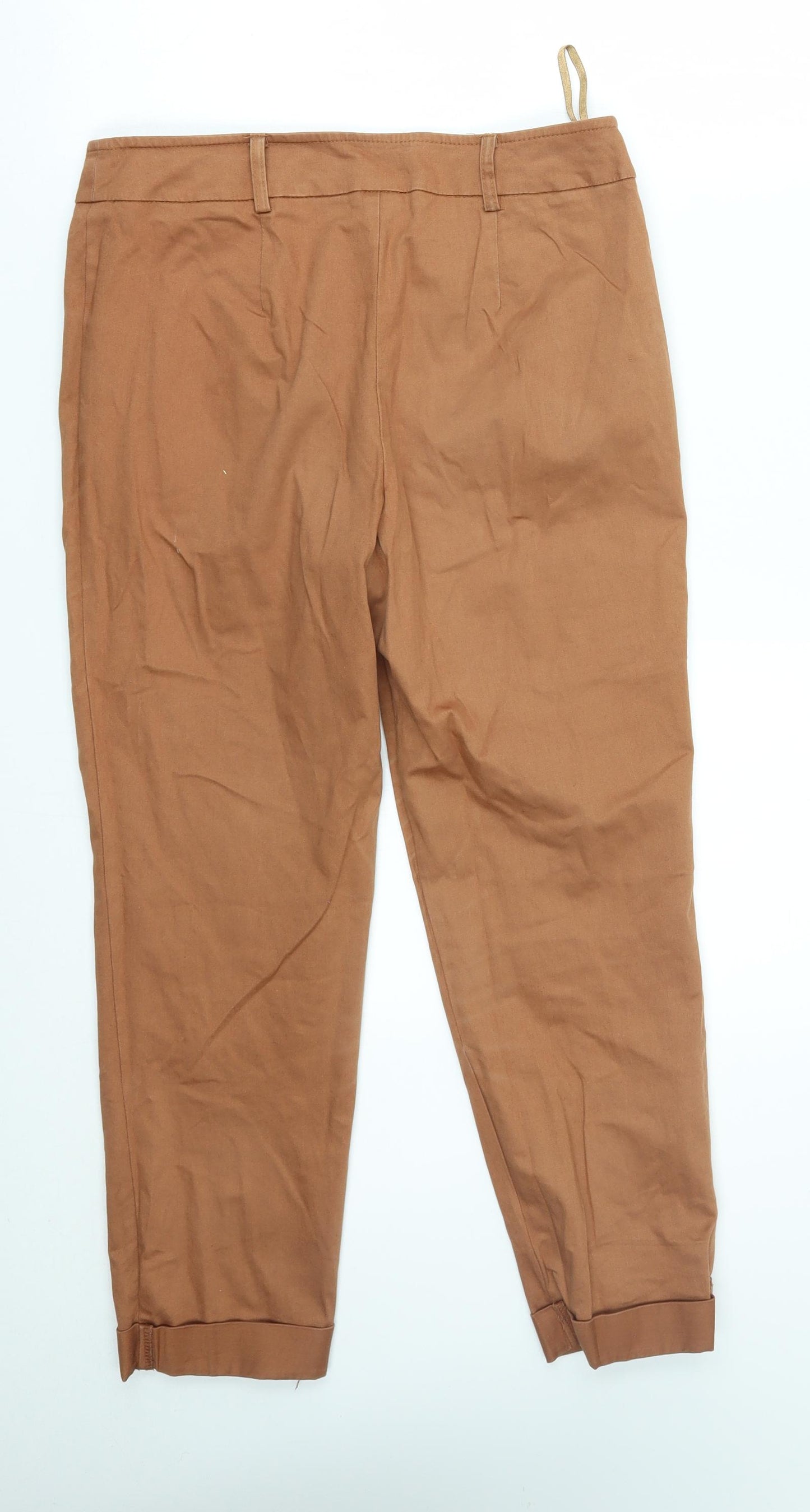 New Look Womens Orange   Capri Trousers Size 10 L23 in