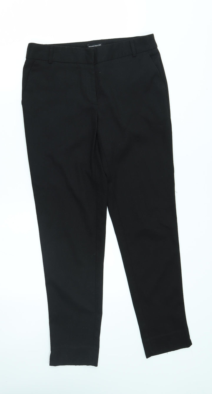 Warehouse Womens Black Trousers Size 10 L26 in -