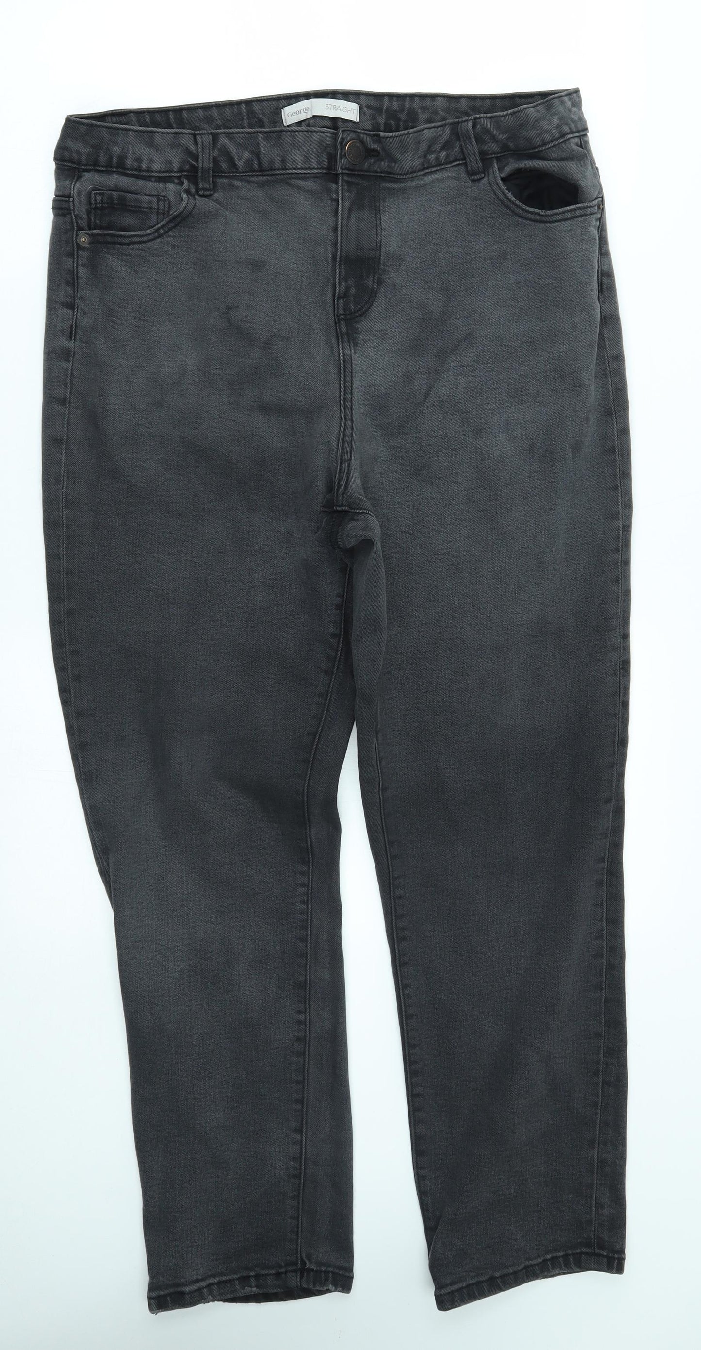 George Womens Grey   Straight Jeans Size 20 L29 in
