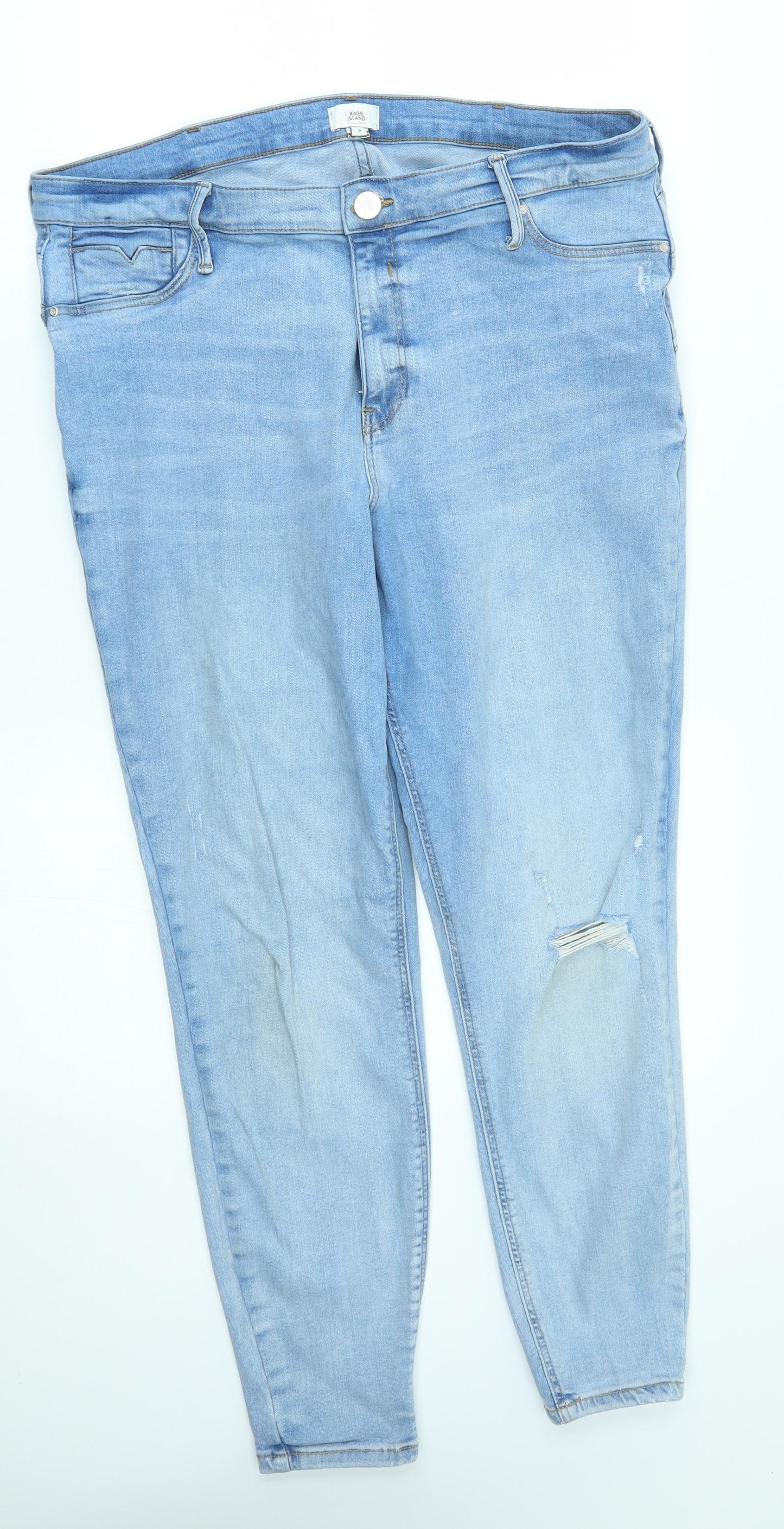 River Island Womens Blue   Skinny Jeans Size 18 L26 in