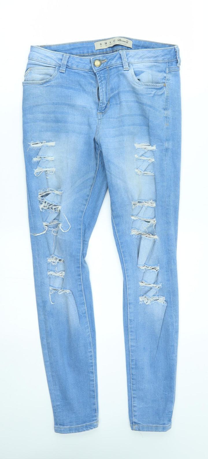 denim co Womens Blue Straight Jeans Size 10 L29 in