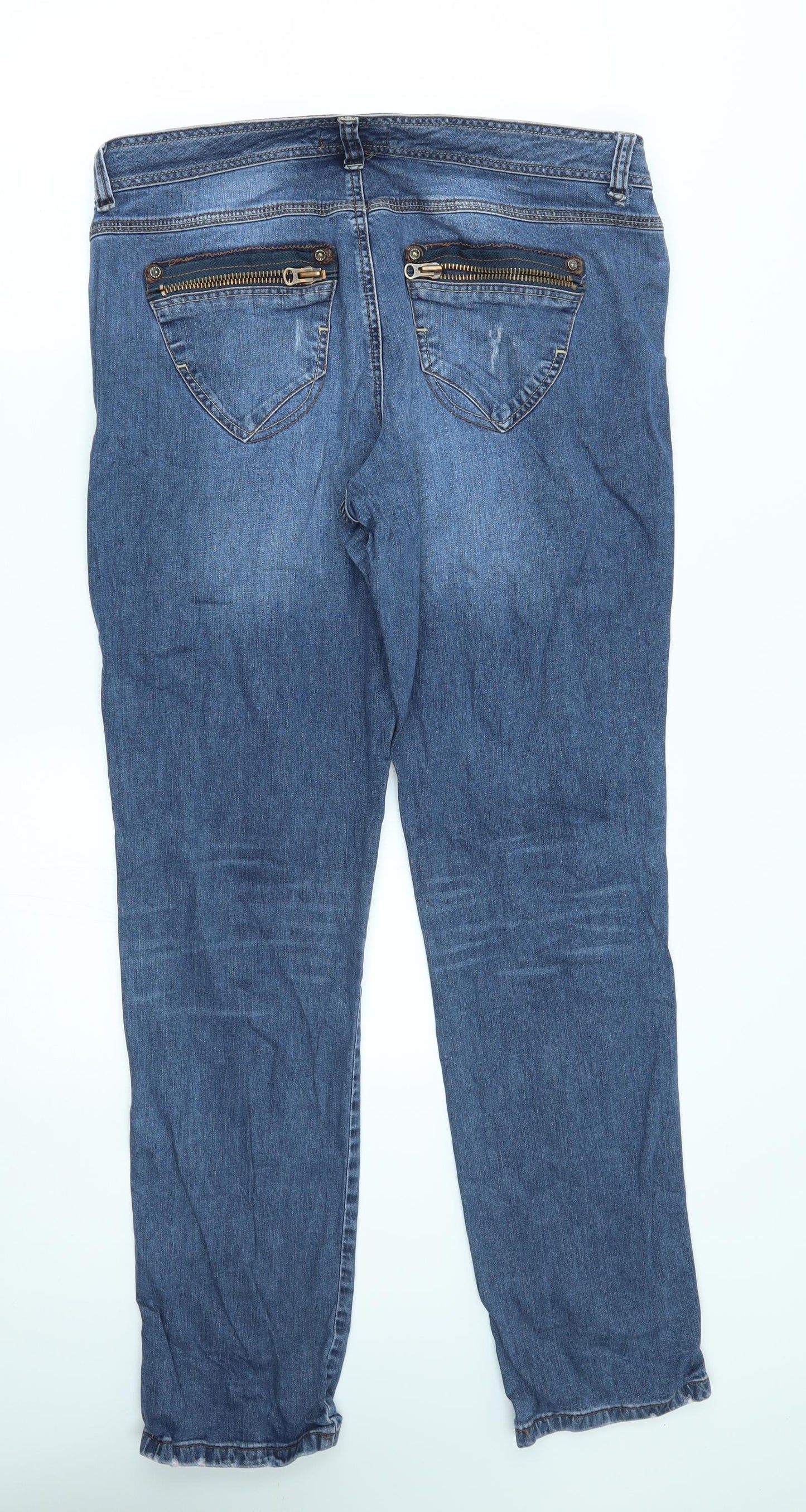 Rick Cardonna Womens Blue   Straight Jeans Size 16 L30 in