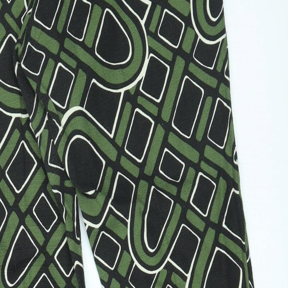River Island Womens Green Geometric  Trousers  Size 8 L27 in