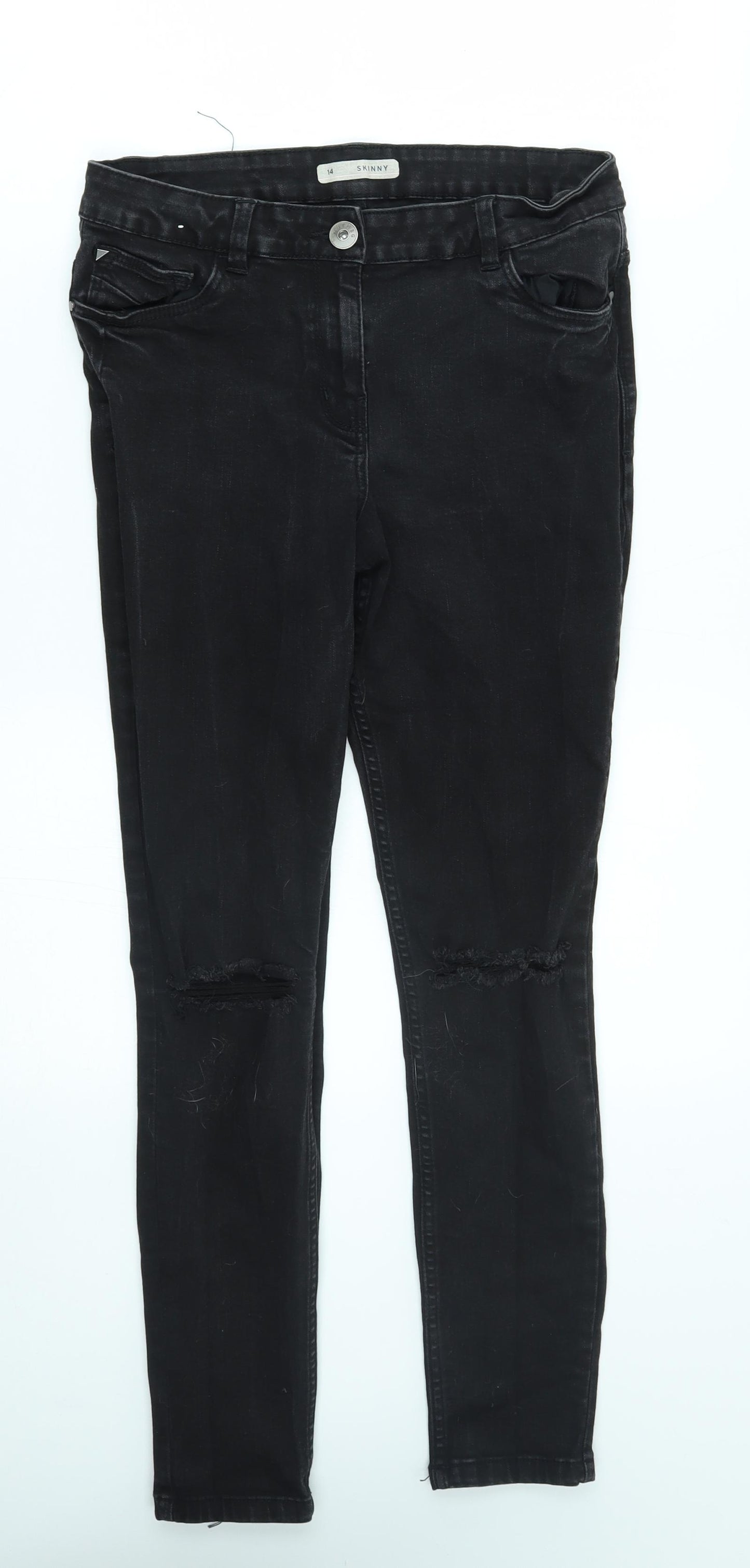 Nutmeg Womens Black   Skinny Jeans Size 14 L26 in