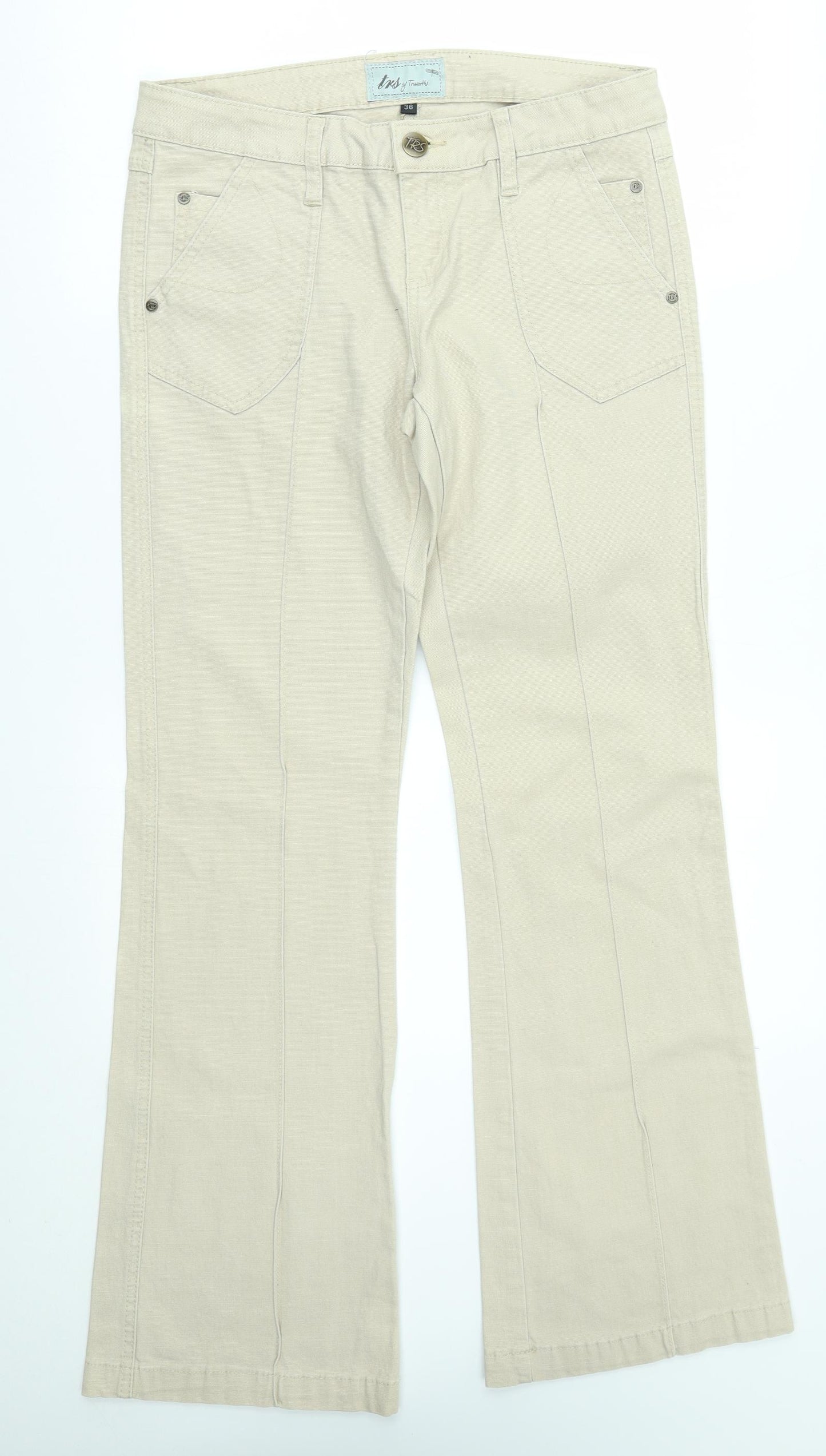 Truworths Womens Beige   Bootcut Jeans Size 8 L31 in
