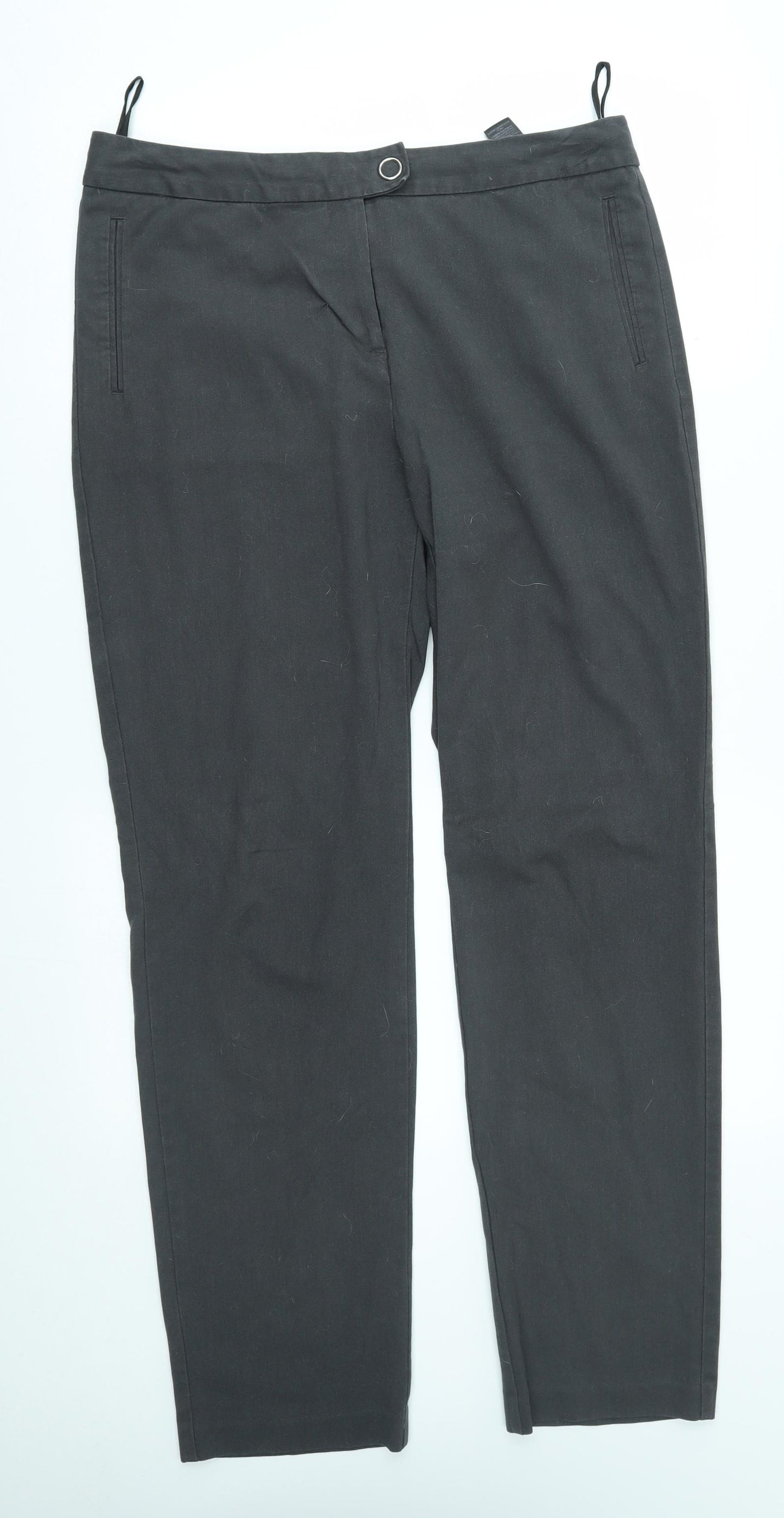 M&S Womens Grey   Trousers  Size 14 L31 in -