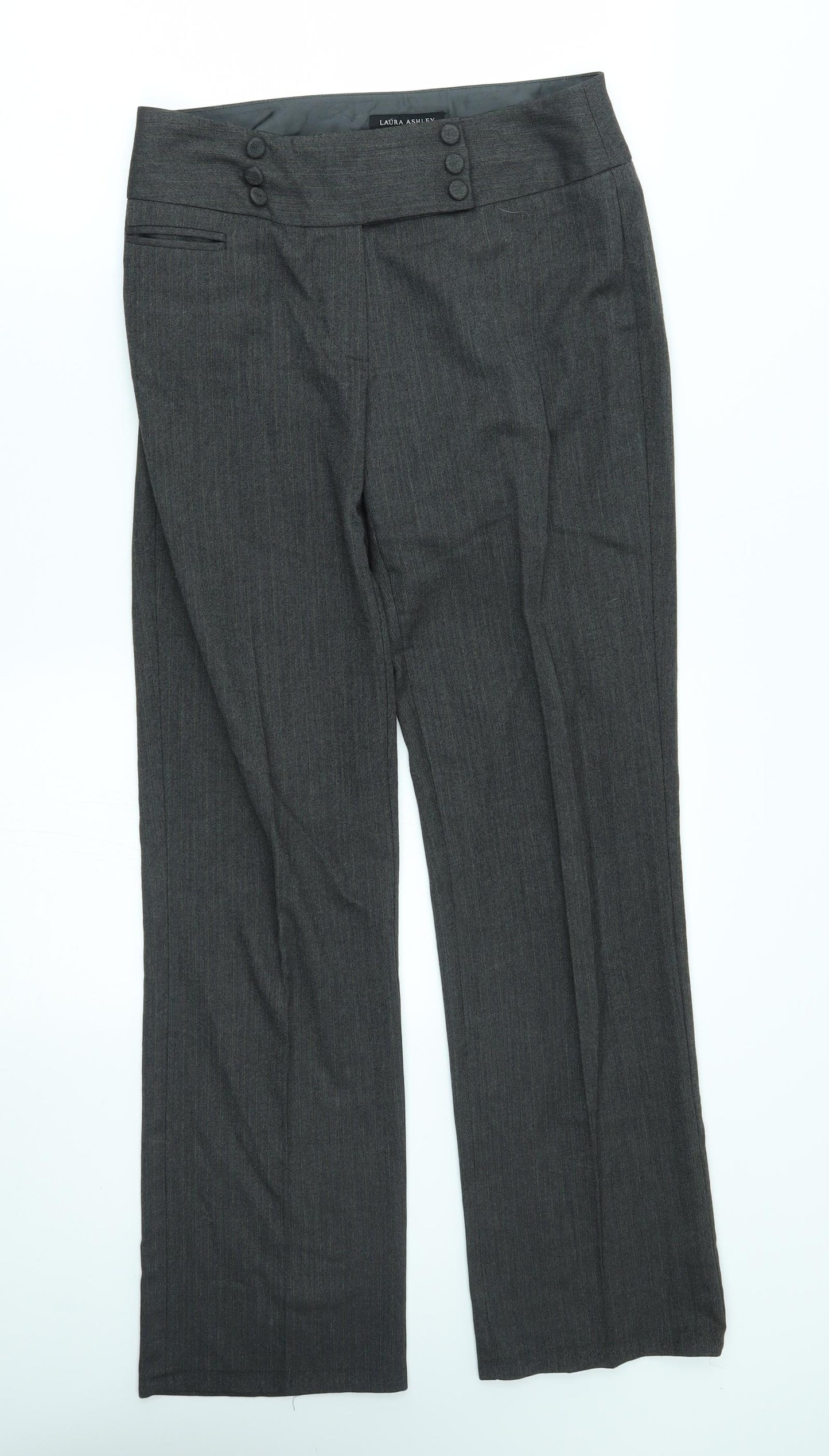 Laura Ashley Womens Grey   Trousers  Size 8 L28 in