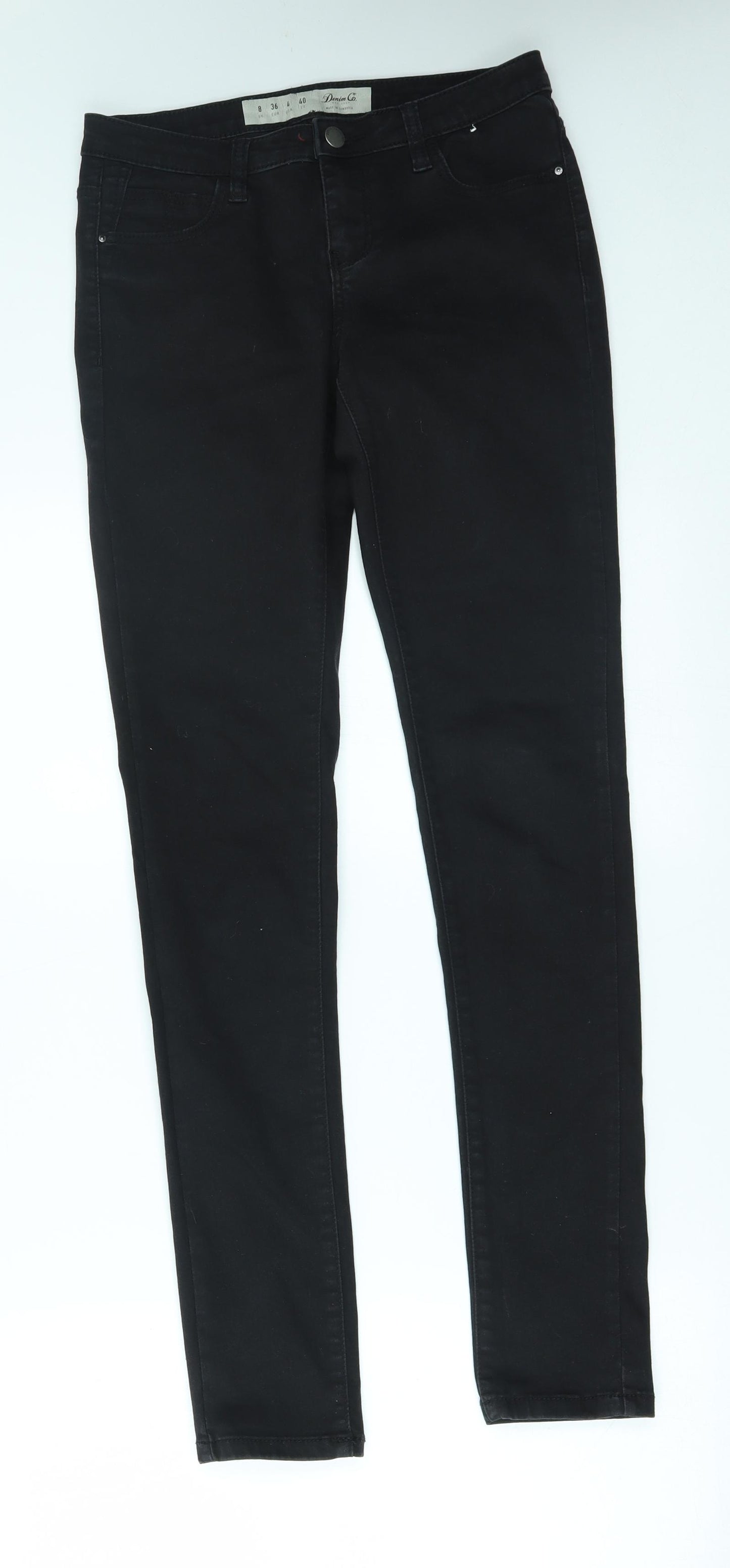 denim co Womens Black   Straight Jeans Size 8 L31 in