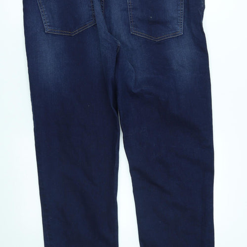 M&S Womens Blue   Straight Jeans Size 20 L30 in