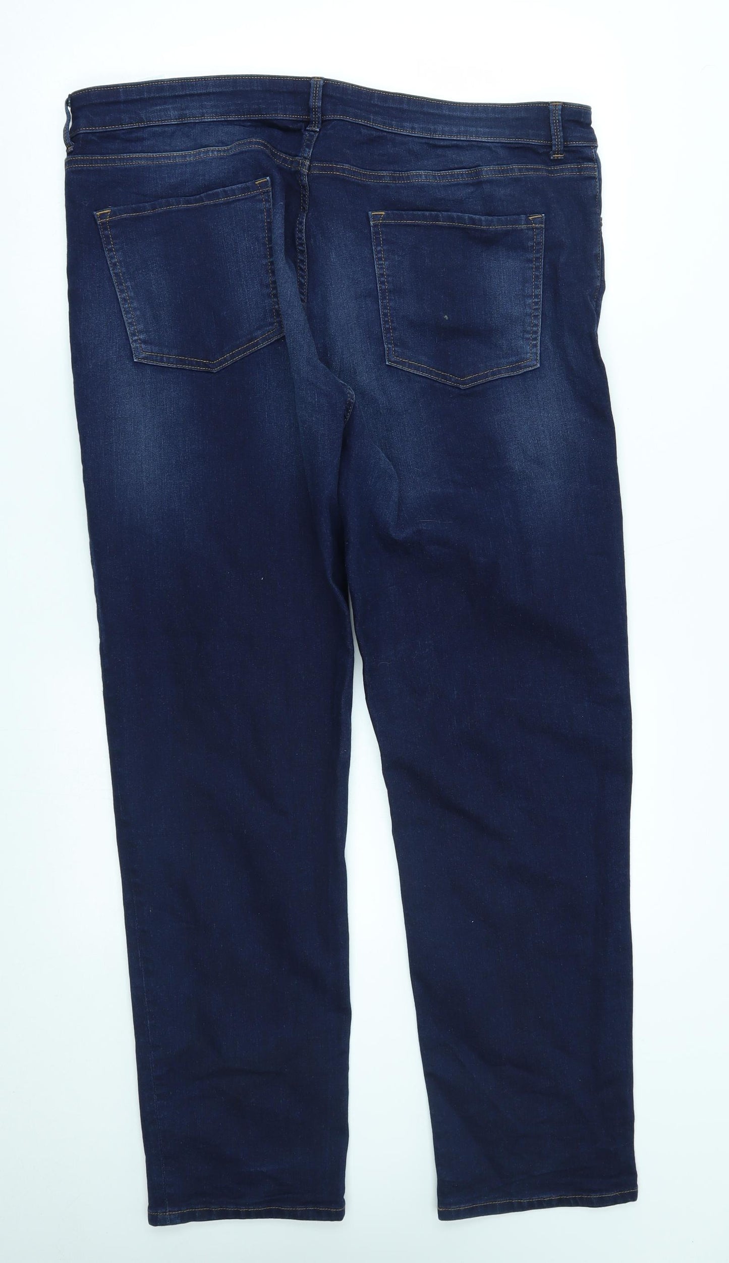 M&S Womens Blue   Straight Jeans Size 20 L30 in