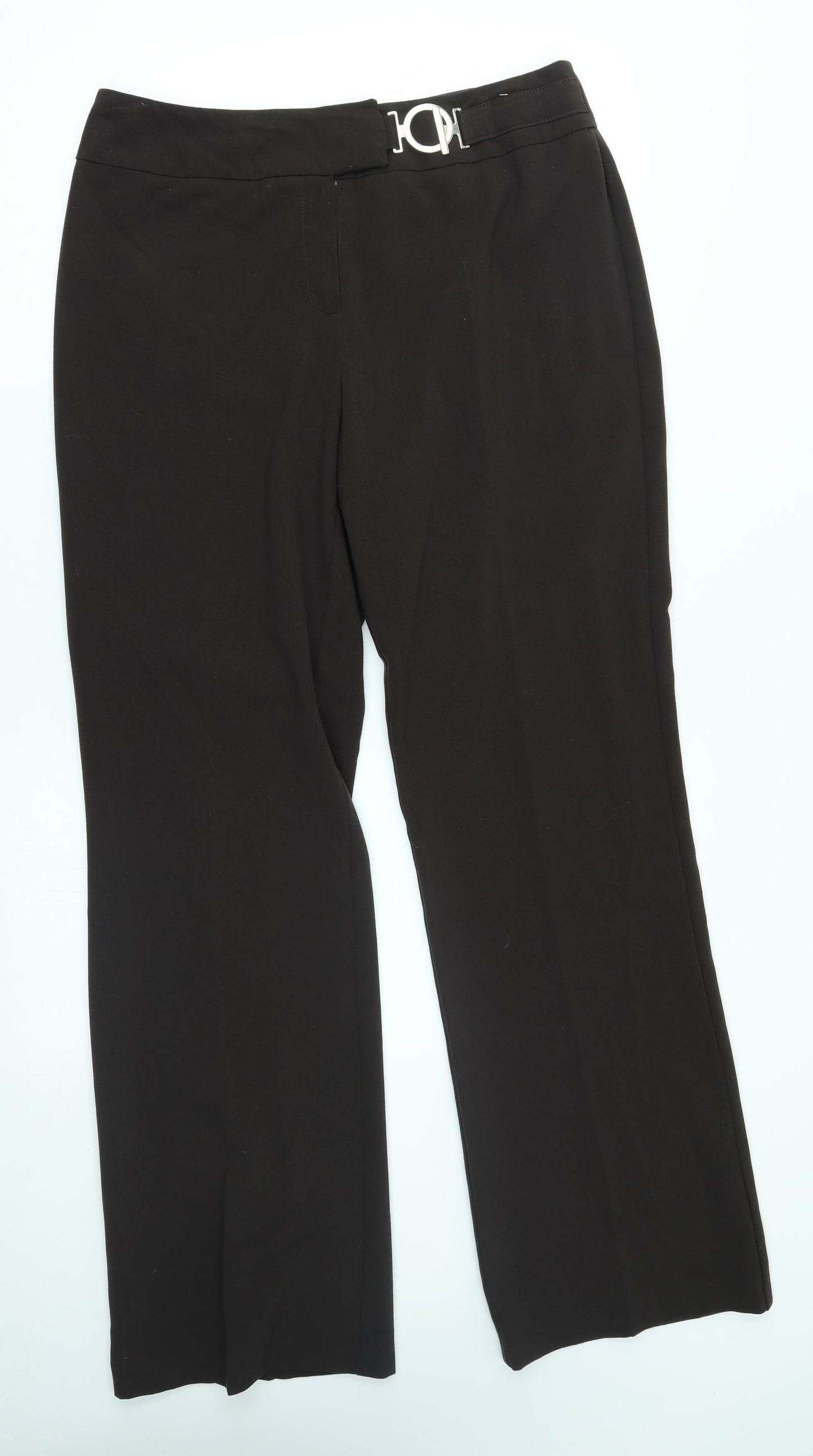 M&S Womens Black   Trousers  Size 14 L31 in