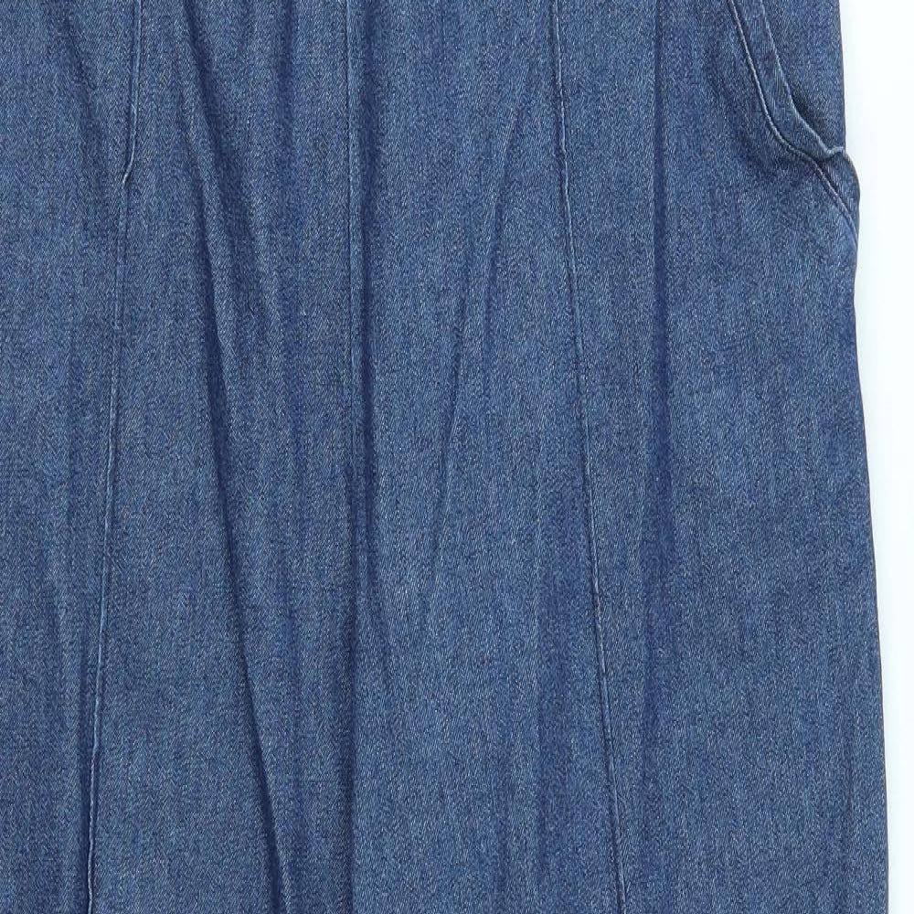 M&S Womens Blue   Capri Jeans Size 14 L26 in