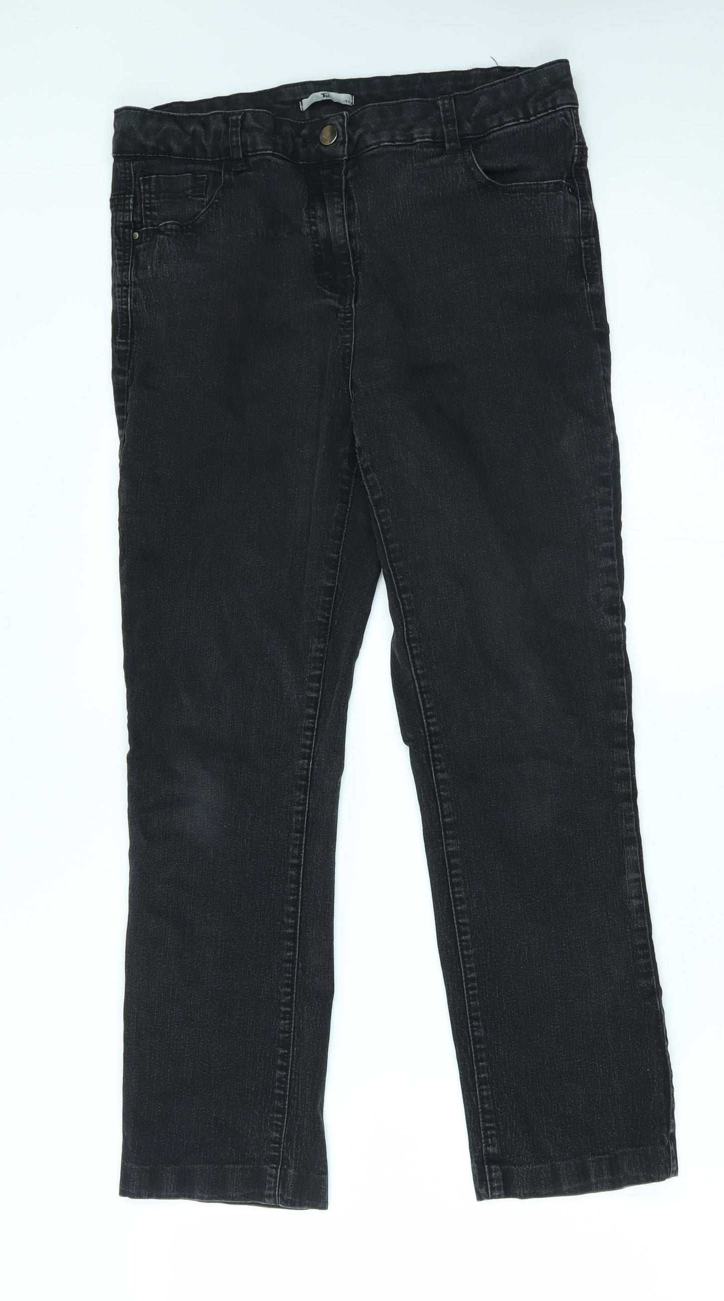 TU Womens Black   Straight Jeans Size 16 L25 in