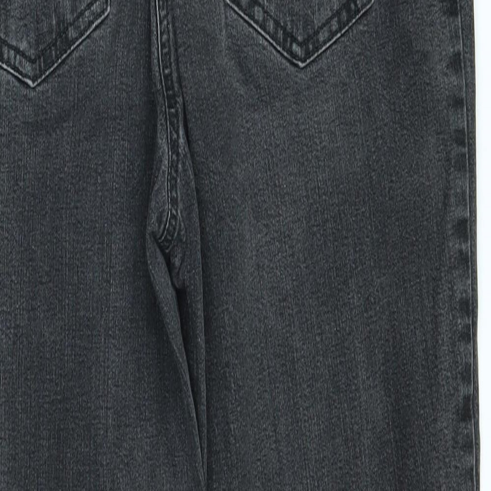 M&S Womens Grey   Straight Jeans Size 12 L27 in