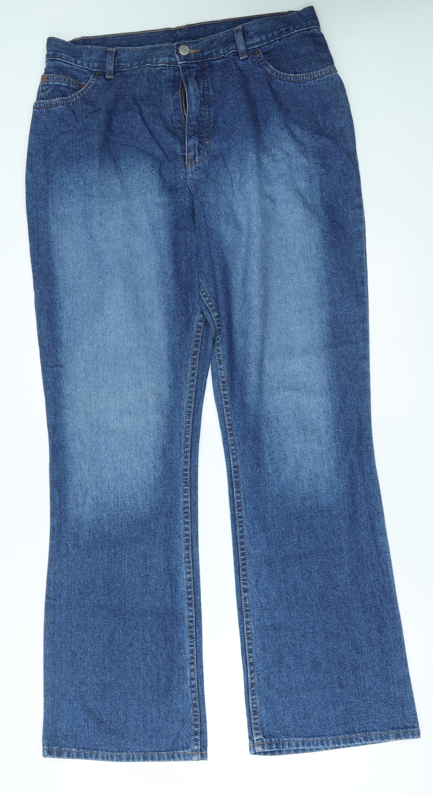 M&S Womens Blue   Bootcut Jeans Size 16 L31 in