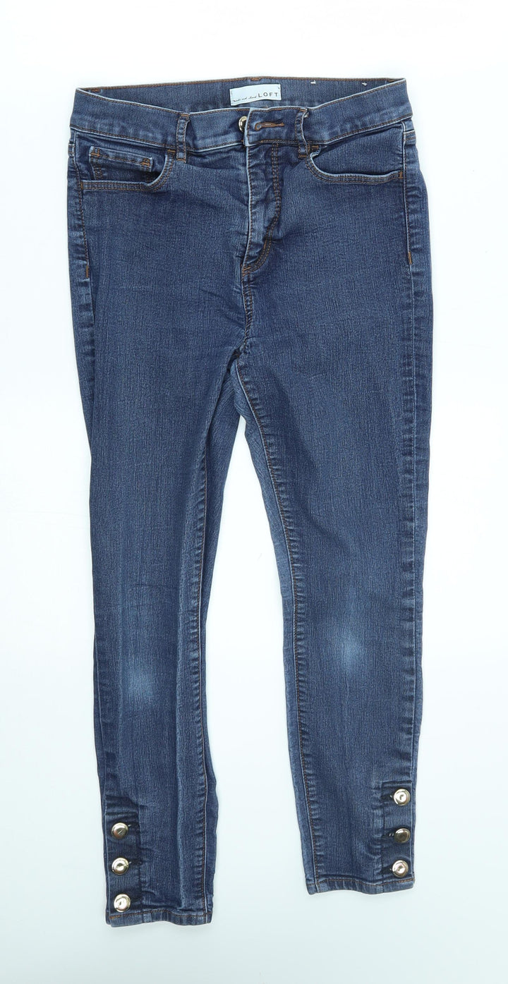 LOFT Womens Blue   Skinny Jeans Size 4 L24 in - buttons on legs