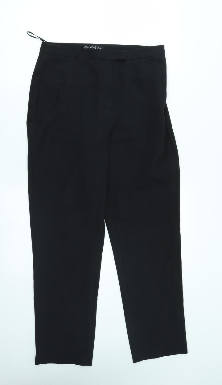 Miss Selfridge Womens Black Suit Trousers Size 12 L27 in