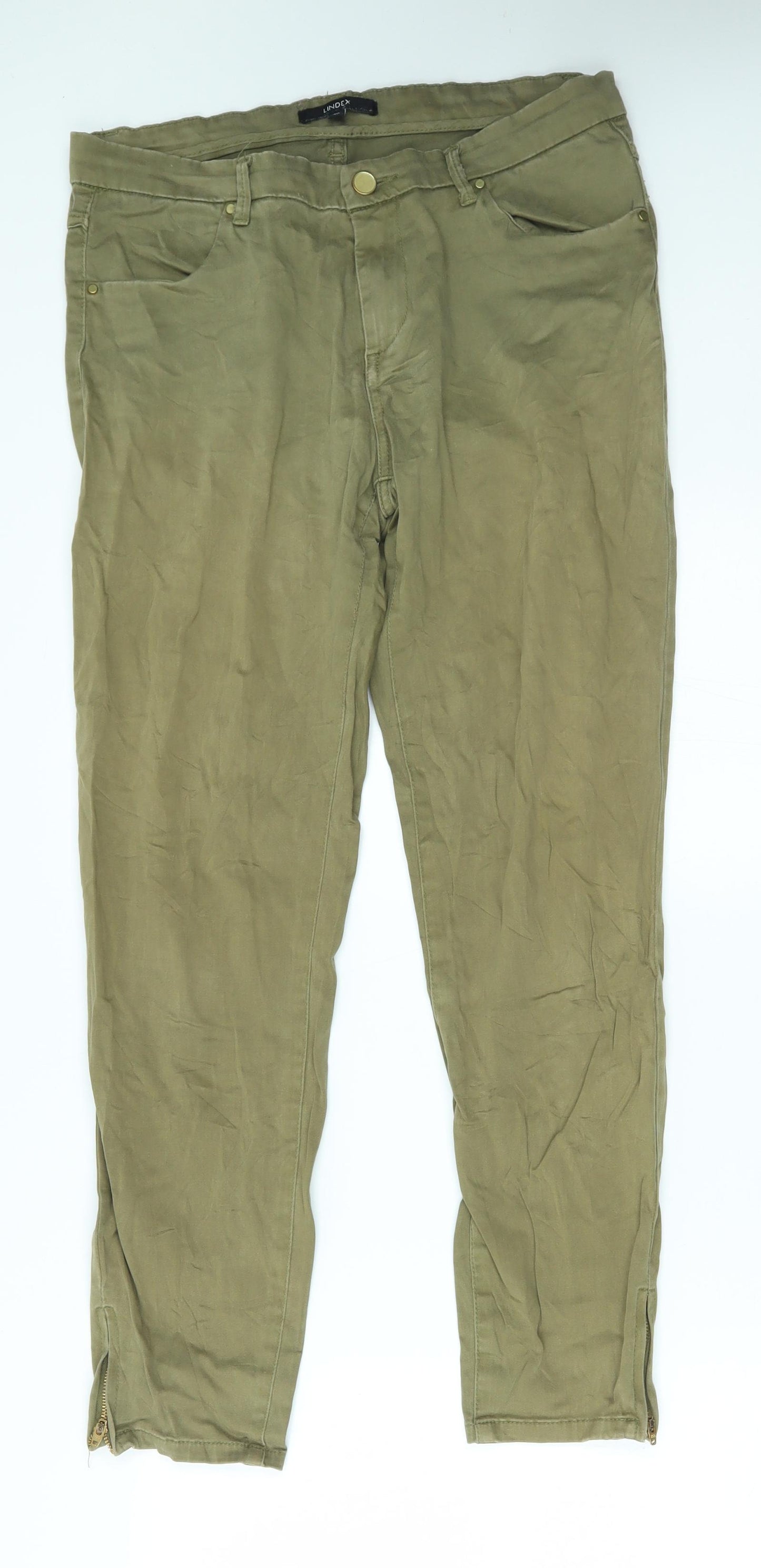 Lindex Womens Green   Straight Jeans Size 12 L26 in
