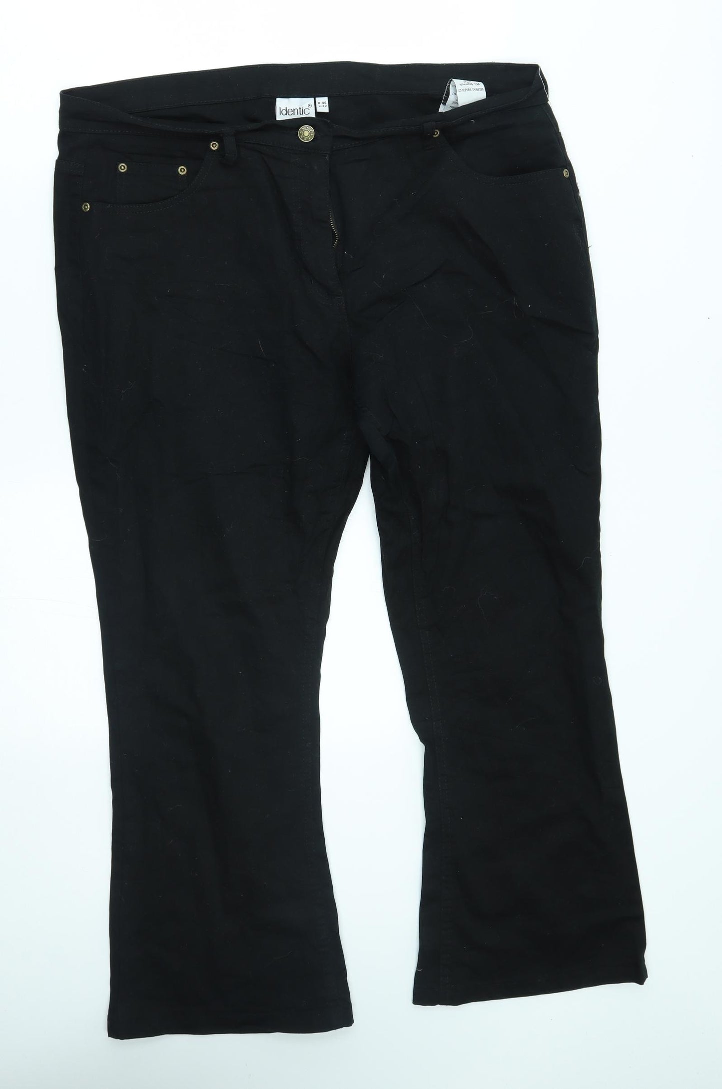 Identi Womens Black   Bootcut Jeans Size 46 in L32 in