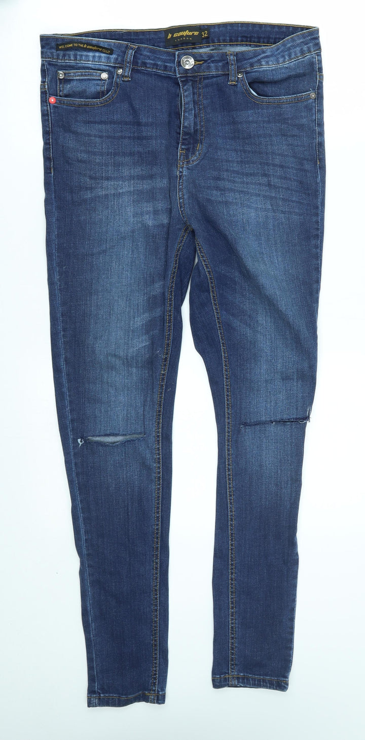 B Couture Womens Blue Skinny Jeans Size 32 in L28 in