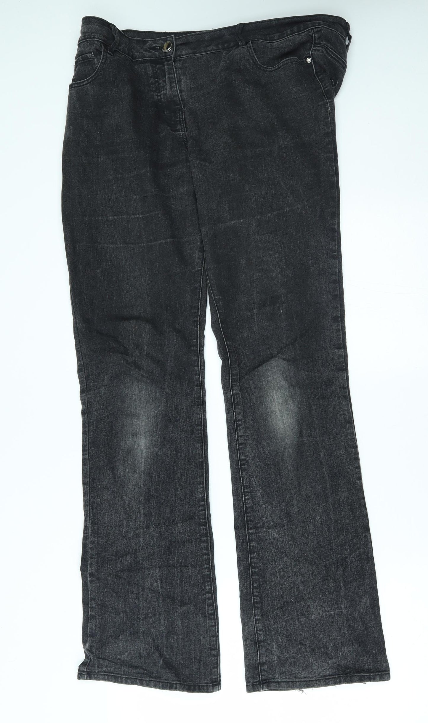 George Womens Grey   Bootcut Jeans Size 14 L31 in