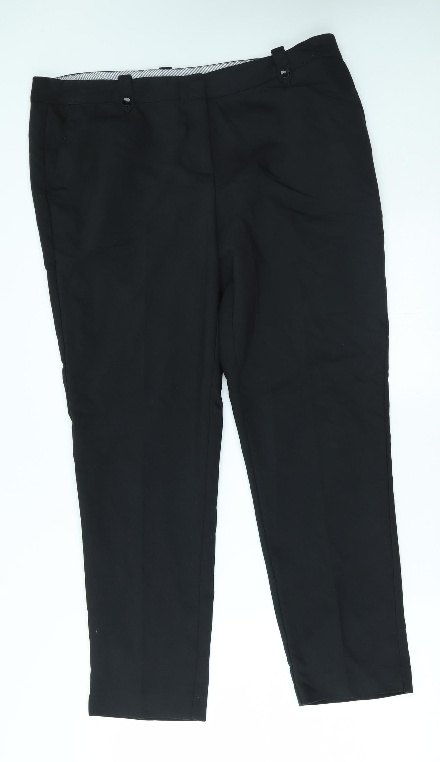 Laura Ashley Womens Black   Trousers  Size 16 L26 in