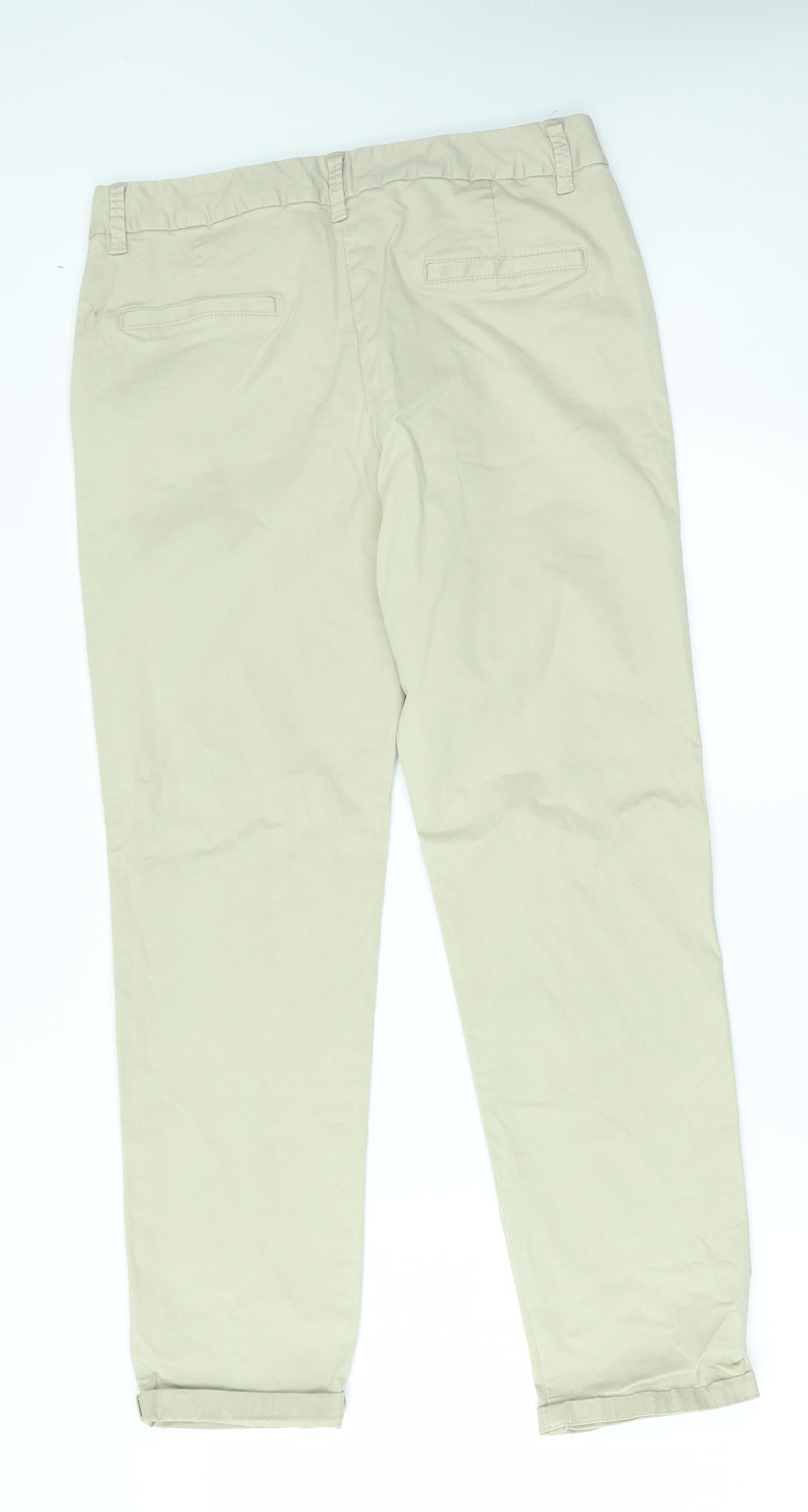 Papaya Womens Beige   Chino Trousers Size 12 L27 in