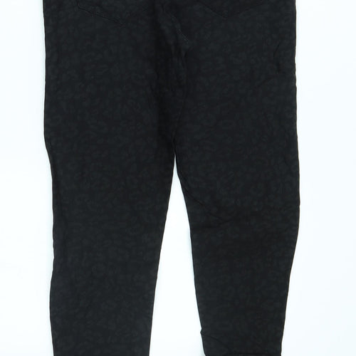 lucid Womens Black Animal Print  Skinny Jeans Size 12 L29 in
