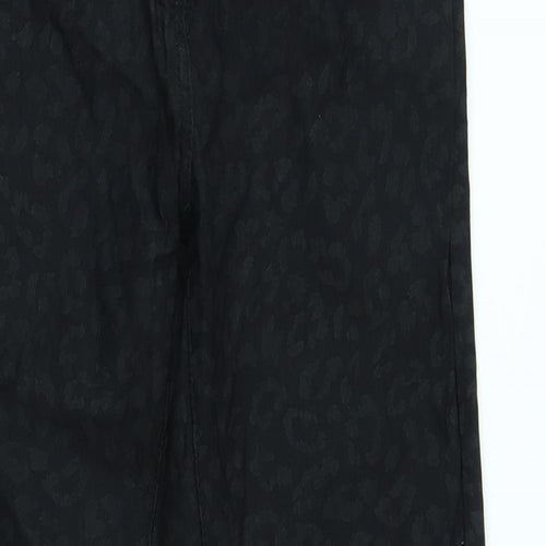 lucid Womens Black Animal Print  Skinny Jeans Size 12 L29 in