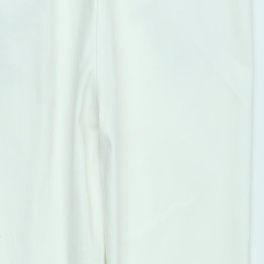 Zara Womens White   Trousers  Size 14 L27 in