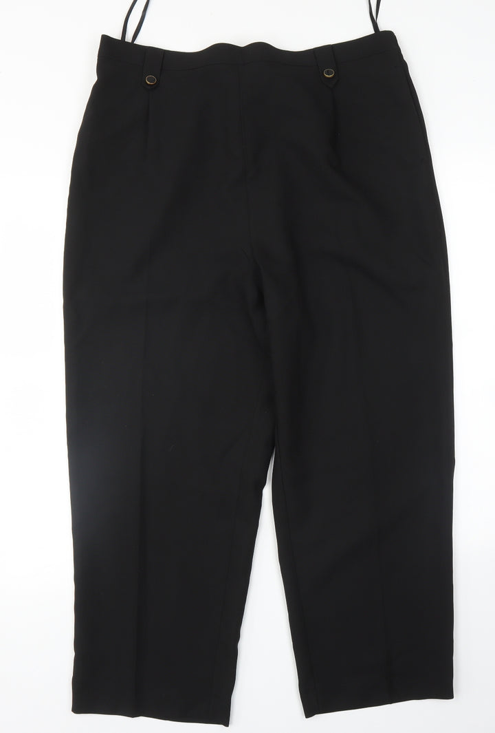 BM Womens Black   Rain Trousers Trousers Size 18 L25 in