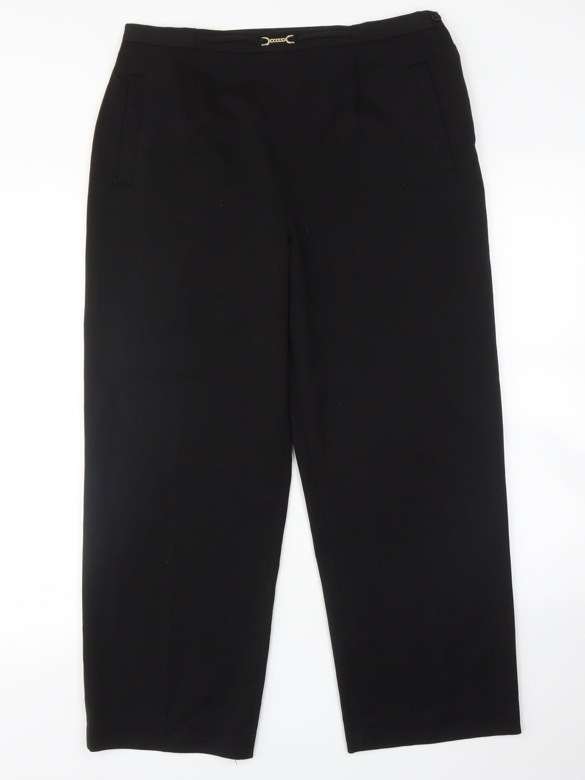 Eastex Womens Black   Trousers  Size 14 L25 in