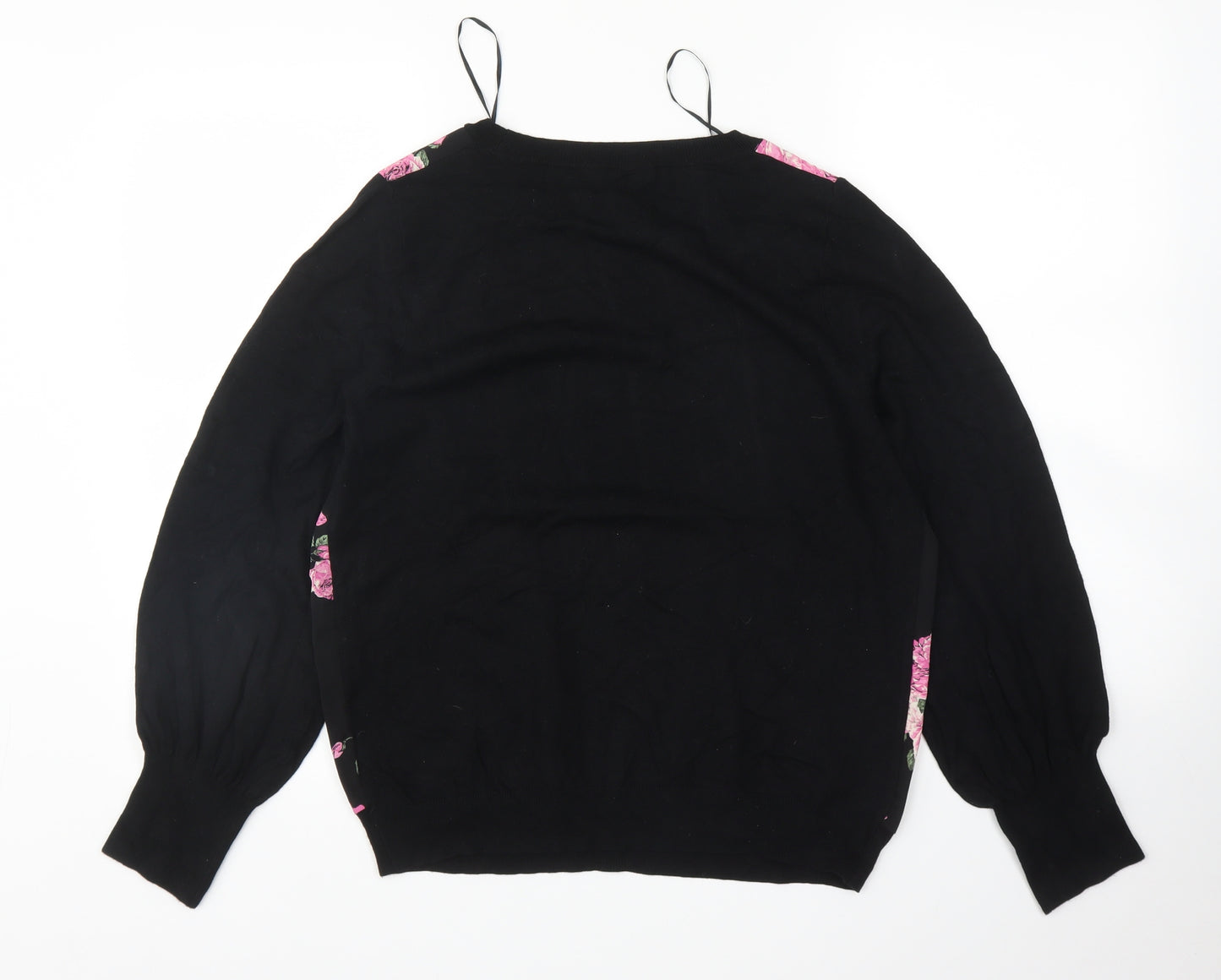 F&F Womens Beige Floral  Pullover Jumper Size 14