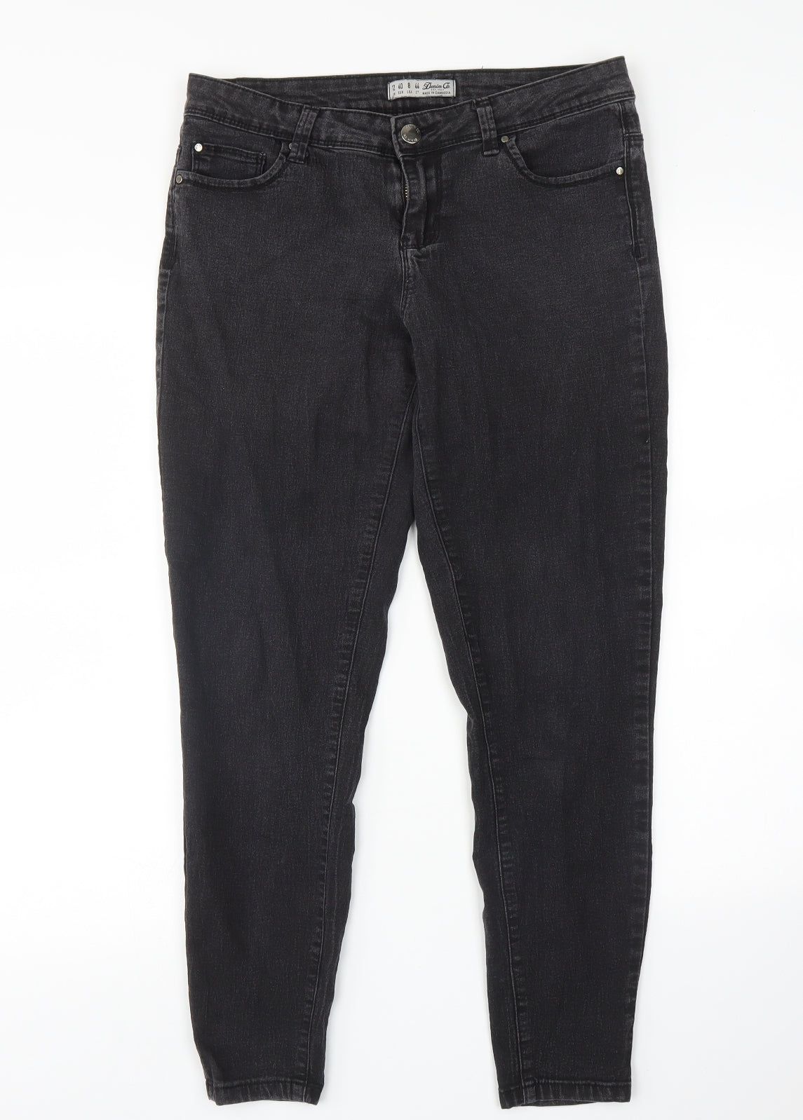 Denim Co Womens Black   Cropped Jeans Size 12 L26 in