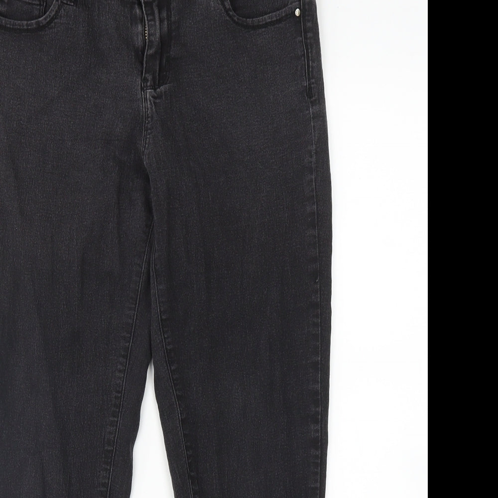 Denim Co Womens Black   Cropped Jeans Size 12 L26 in