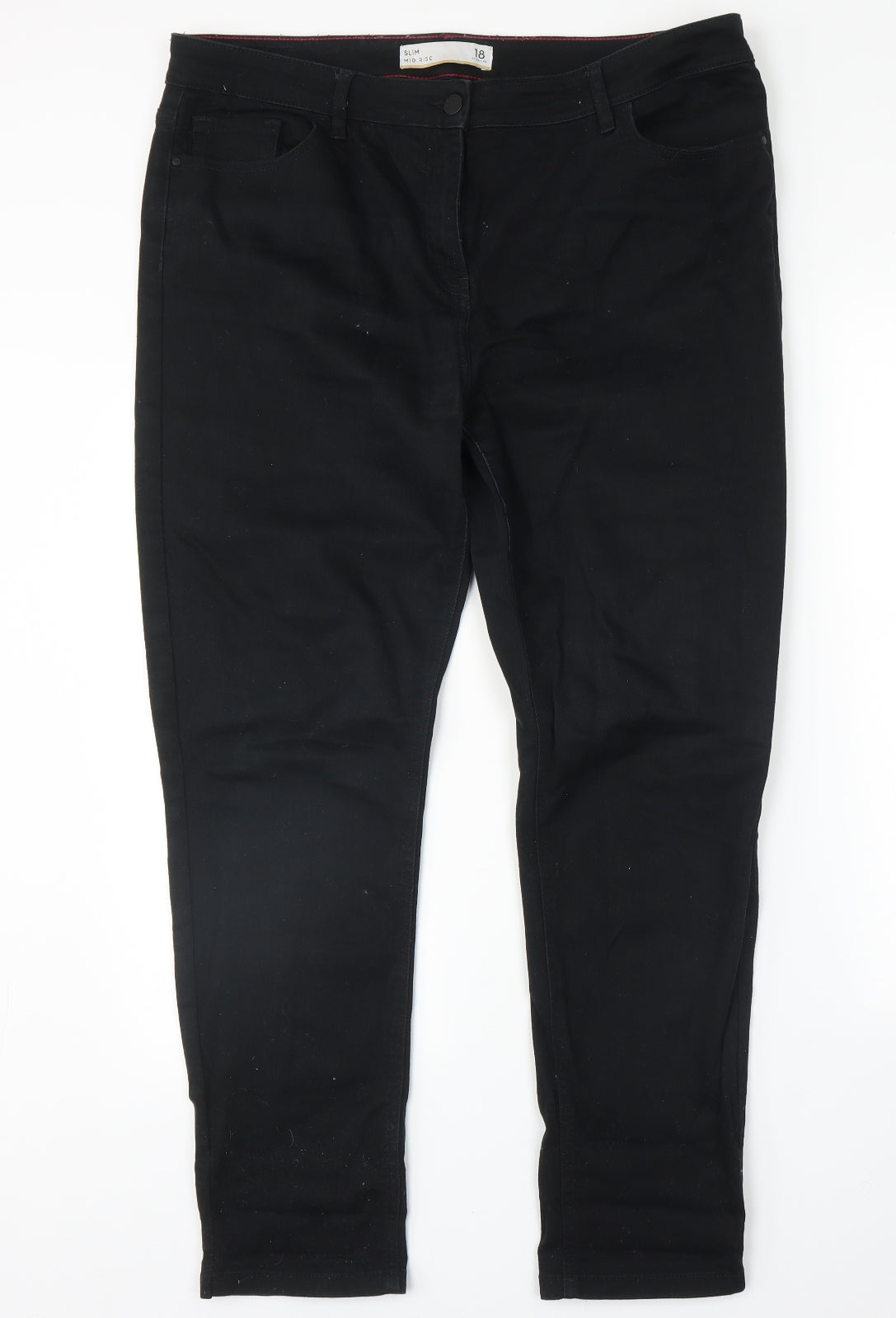 NEXT Womens Black   Straight Jeans Size 18 L29 in