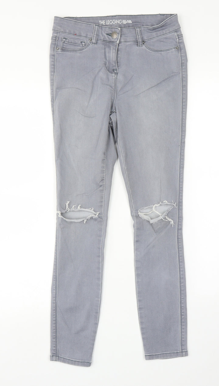 NEXT Womens Grey Skinny Jeans Size 8 L26 in
