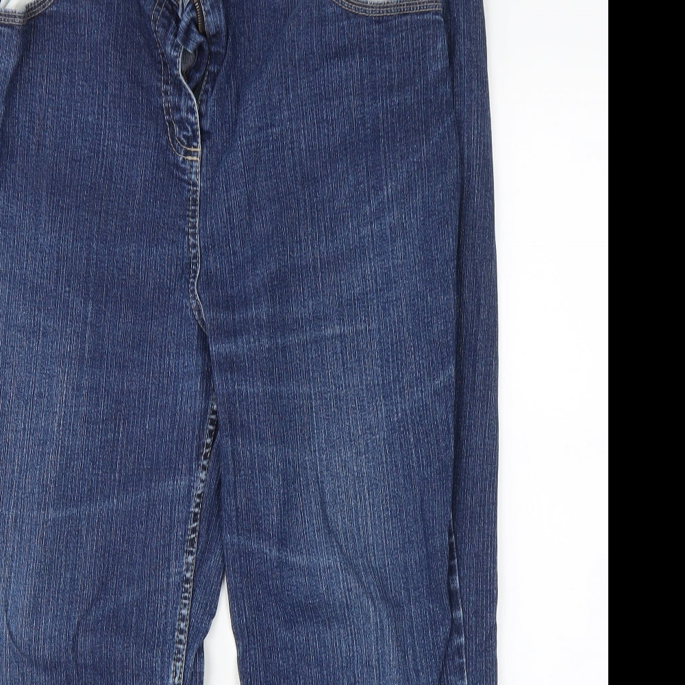 M&S Womens Blue   Straight Jeans Size 22 L27 in