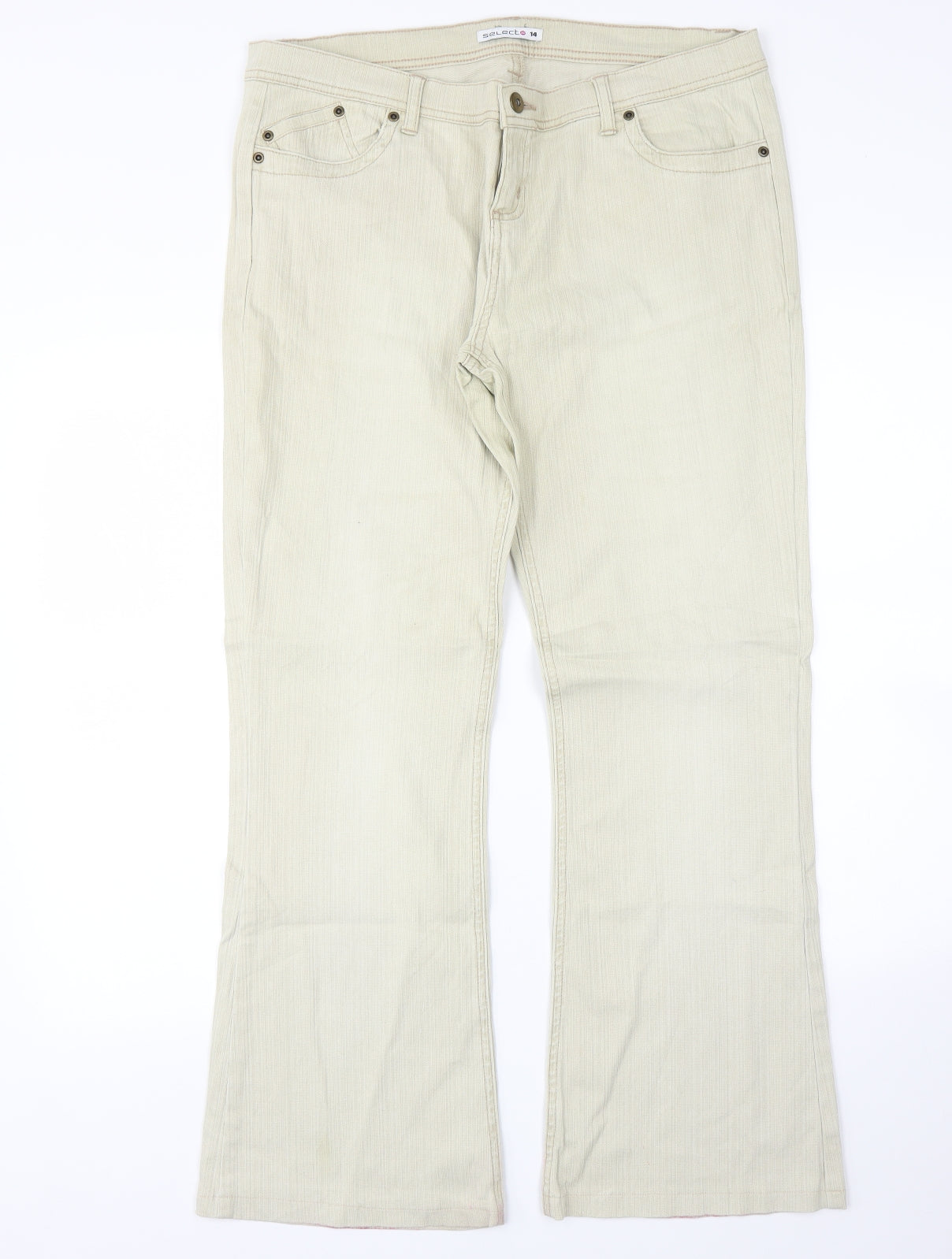 Select Womens Beige   Bootcut Jeans Size 14 L29 in