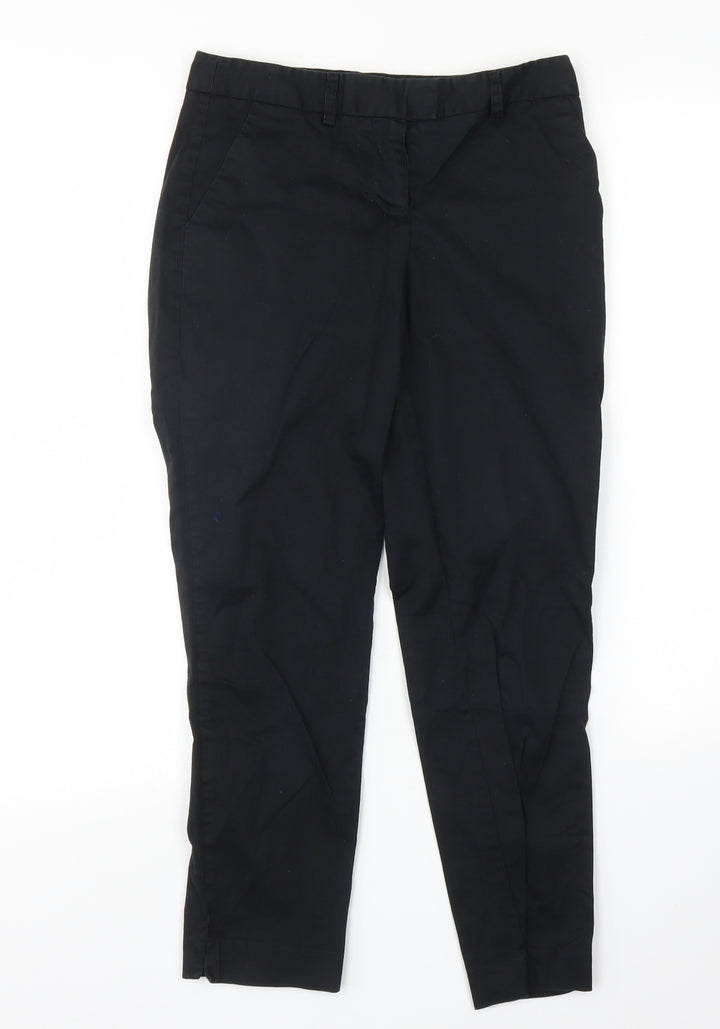 FOREVER 21 Womens Black Cropped Trousers Size S L26 in