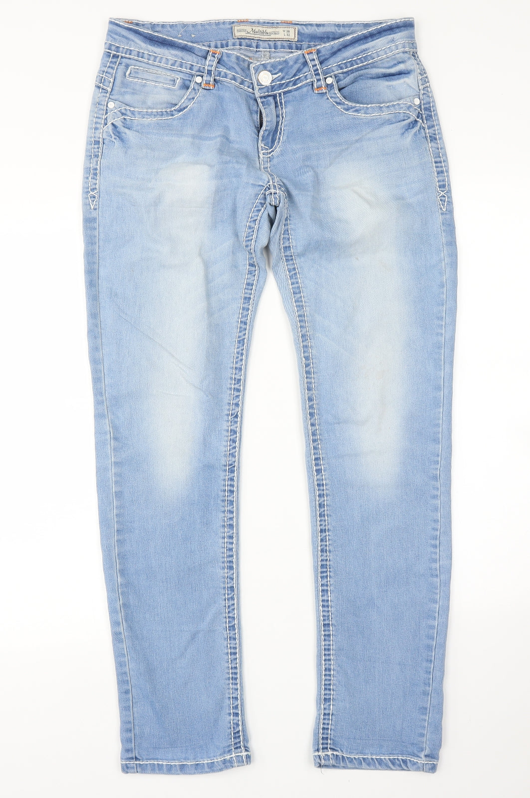 Multiblu Mens Blue   Skinny Jeans Size 38 L32 in