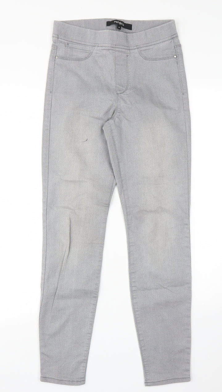 Pep & Co Womens Grey Jegging Jeans Size 6 L28 in