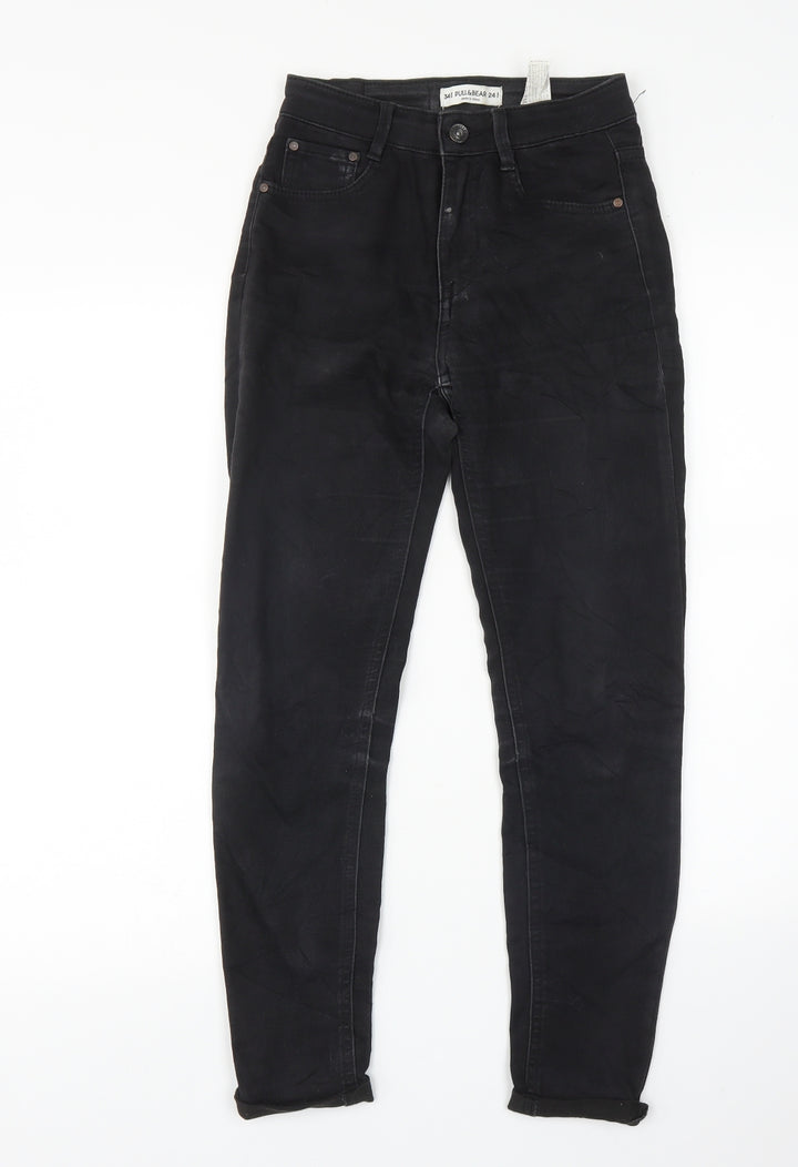 Pull&Bear Womens Black Skinny Jeans Size 6 L25 in